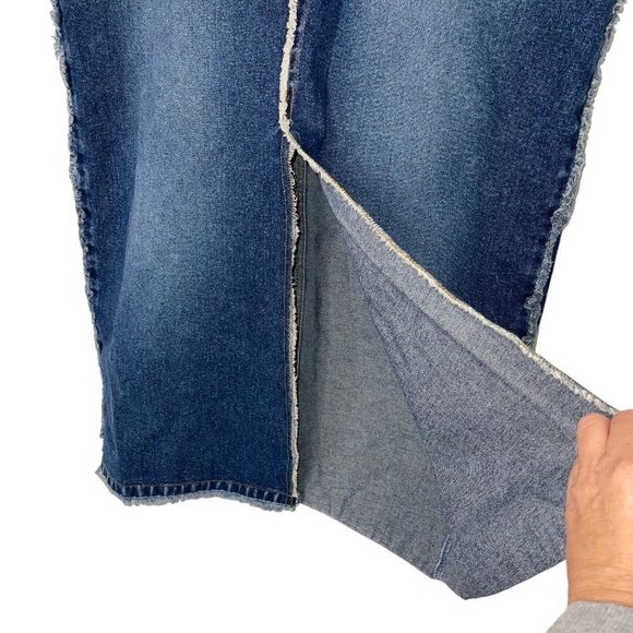 Zana Di Vintage Women  Skirt Size 11 Blue Denim Y2K Mini Pure Cotton Pockets - Picture 10 of 10